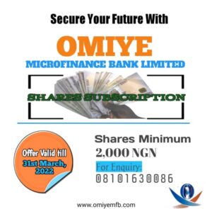 Omiye MFB Shares Subscription Offer